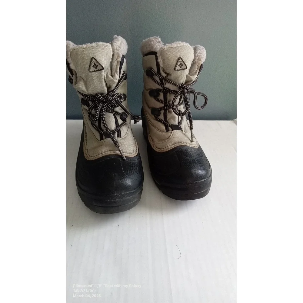 Columbia Snow Boots Winter Waterproof Insulated‎ Warm Beige Black Size?